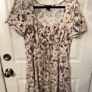 Hot Topic Multicolor Butterfly Print midi dress